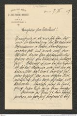 Nachlass Franz Steindachner, Brief von Ludwig von Graff an Franz Steindachner (07.03.1907), Inv.Nr. 174.01, Seite 1